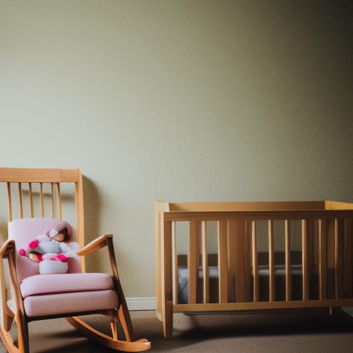 schommelstoel in de babykamer